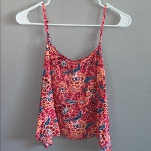 pink floral tank top